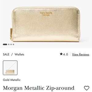 Kate Spade gold metallic wallet